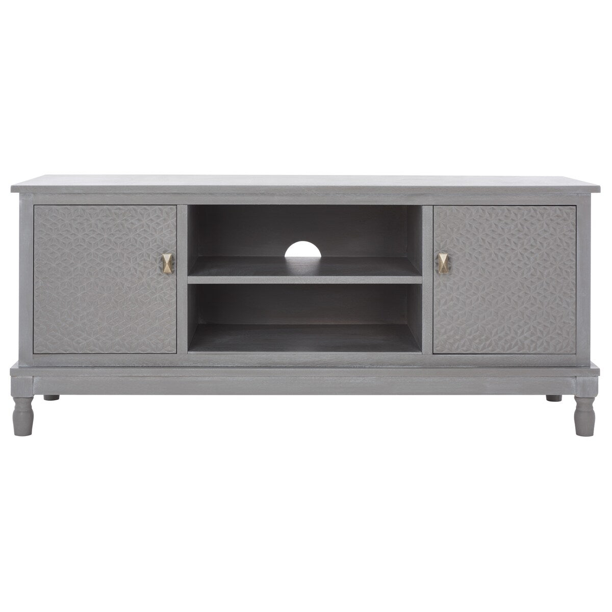 SAFAVIEH Paola 2 Door 1 Shelf Media Stand - 47" W x 16" D x 20" H - 47Wx16Dx20H