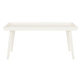 SAFAVIEH Parlee Antique White Coffee Table with Tray - 41.8" x 21.8" x 19" - 42Wx22Dx19H