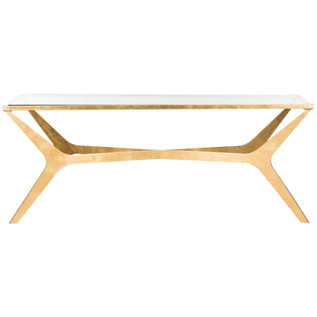 SAFAVIEH Patrica Gold Leaf Coffee Table - 51" x 19.5" x 19.8" - 51Wx20Dx20H