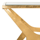 SAFAVIEH Patrica Gold Leaf Coffee Table - 51" x 19.5" x 19.8" - 51Wx20Dx20H