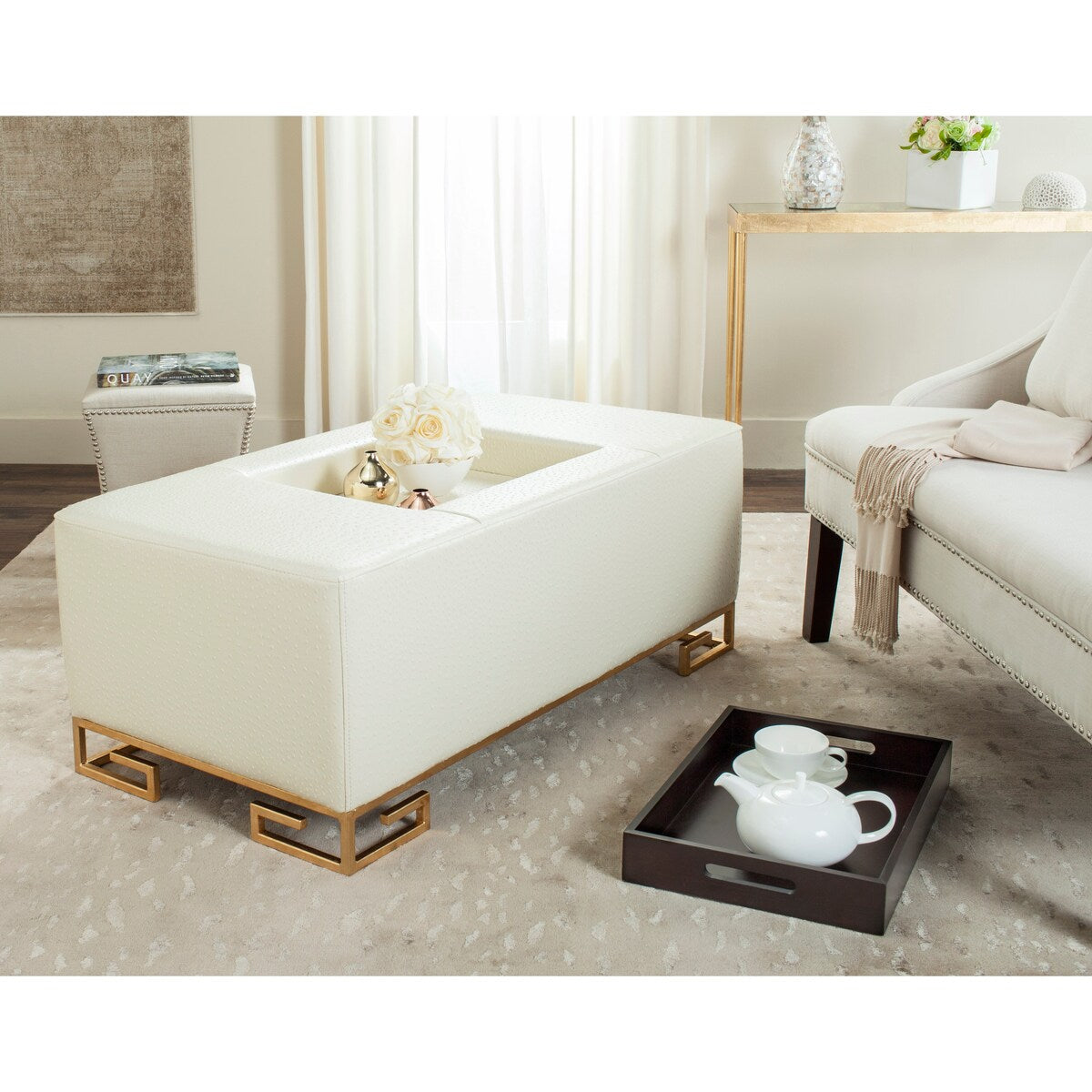 SAFAVIEH Patrinia Tray Ottoman/Coffee Table