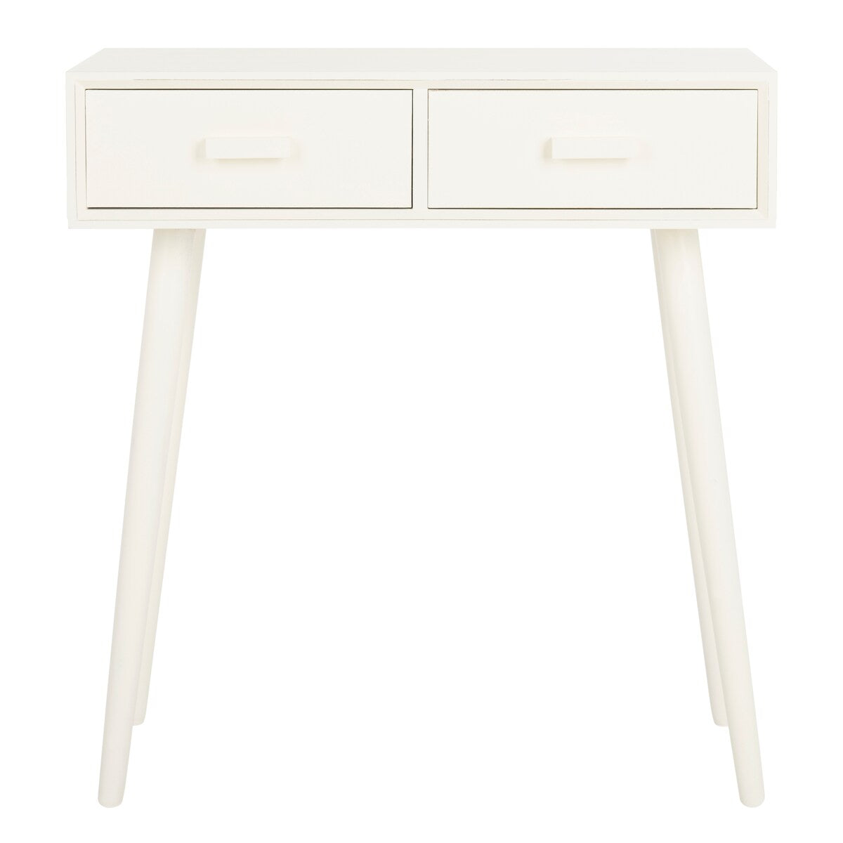 SAFAVIEH Pearla Antique White 2-Drawer Console Table - 28.3" x 13.8" x 30.8" - 28Wx14Dx31H