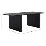 SAFAVIEH Pearline 78" Dining Table - 78" L x 37" W x 30" H - 78Wx37Dx30H