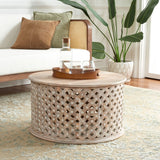 SAFAVIEH Pere Round Coffee Table - 28" L x 28" D x 16" H - 28Wx28Dx16H