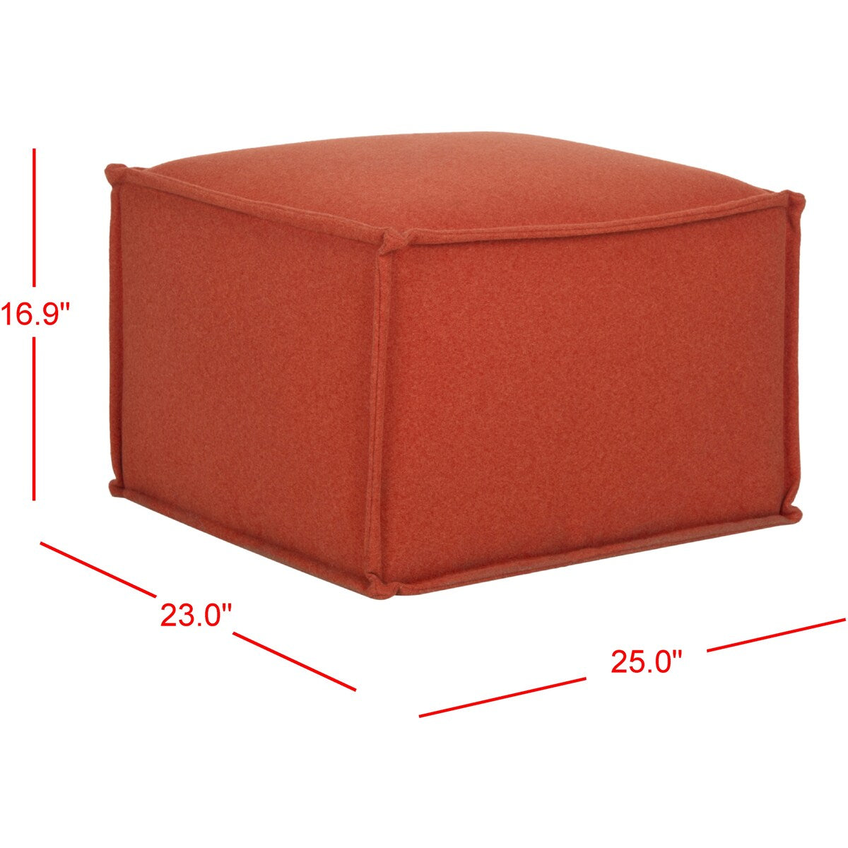 SAFAVIEH Perla Burnt Orange Ottoman