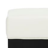 SAFAVIEH Perri Square White Leather Ottoman