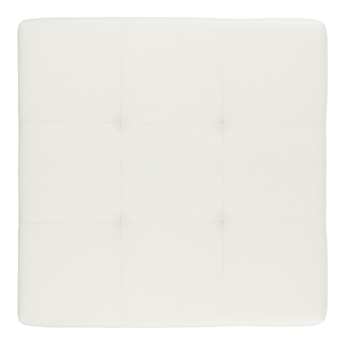 SAFAVIEH Perri Square White Leather Ottoman