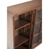 SAFAVIEH Pervin Dark Teak Storage Bookcase - 39" W x 11.4" L x 40.2" H - 39Wx11Dx40H