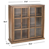 SAFAVIEH Pervin Dark Teak Storage Bookcase - 39" W x 11.4" L x 40.2" H - 39Wx11Dx40H