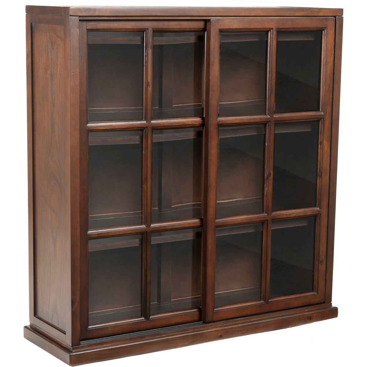 SAFAVIEH Pervin Dark Teak Storage Bookcase - 39" W x 11.4" L x 40.2" H - 39Wx11Dx40H