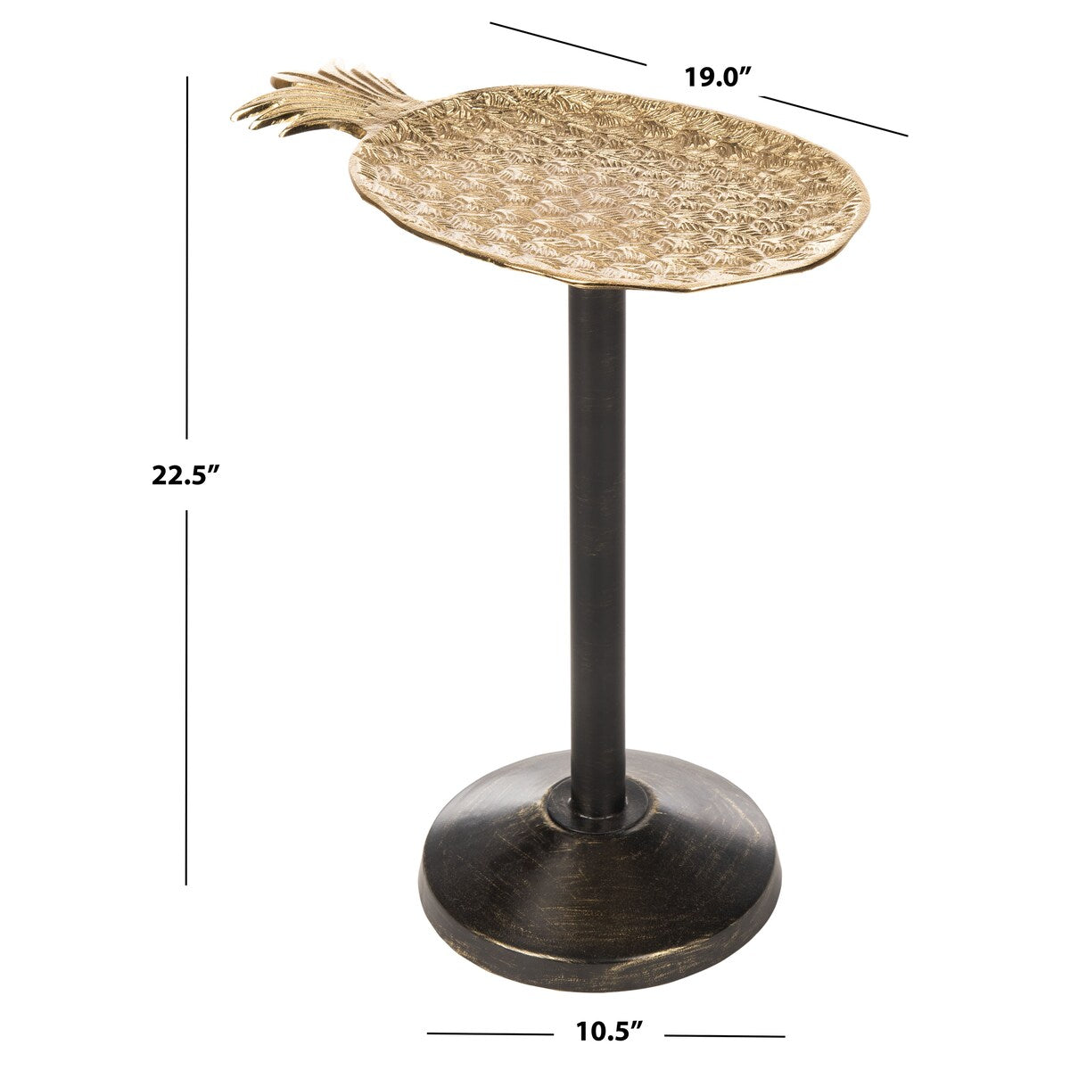 SAFAVIEH Phebe Pinapple Top Accent Table - 19" x 10.5" x 22.5" - 19Wx11Dx23H