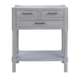 SAFAVIEH Philomene Distressed White 3-Drawer Console Table - 23.5" W x 13" L x 29.5" H - 24Wx13Dx30H