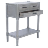 SAFAVIEH Philomene Distressed White 3-Drawer Console Table - 23.5" W x 13" L x 29.5" H - 24Wx13Dx30H