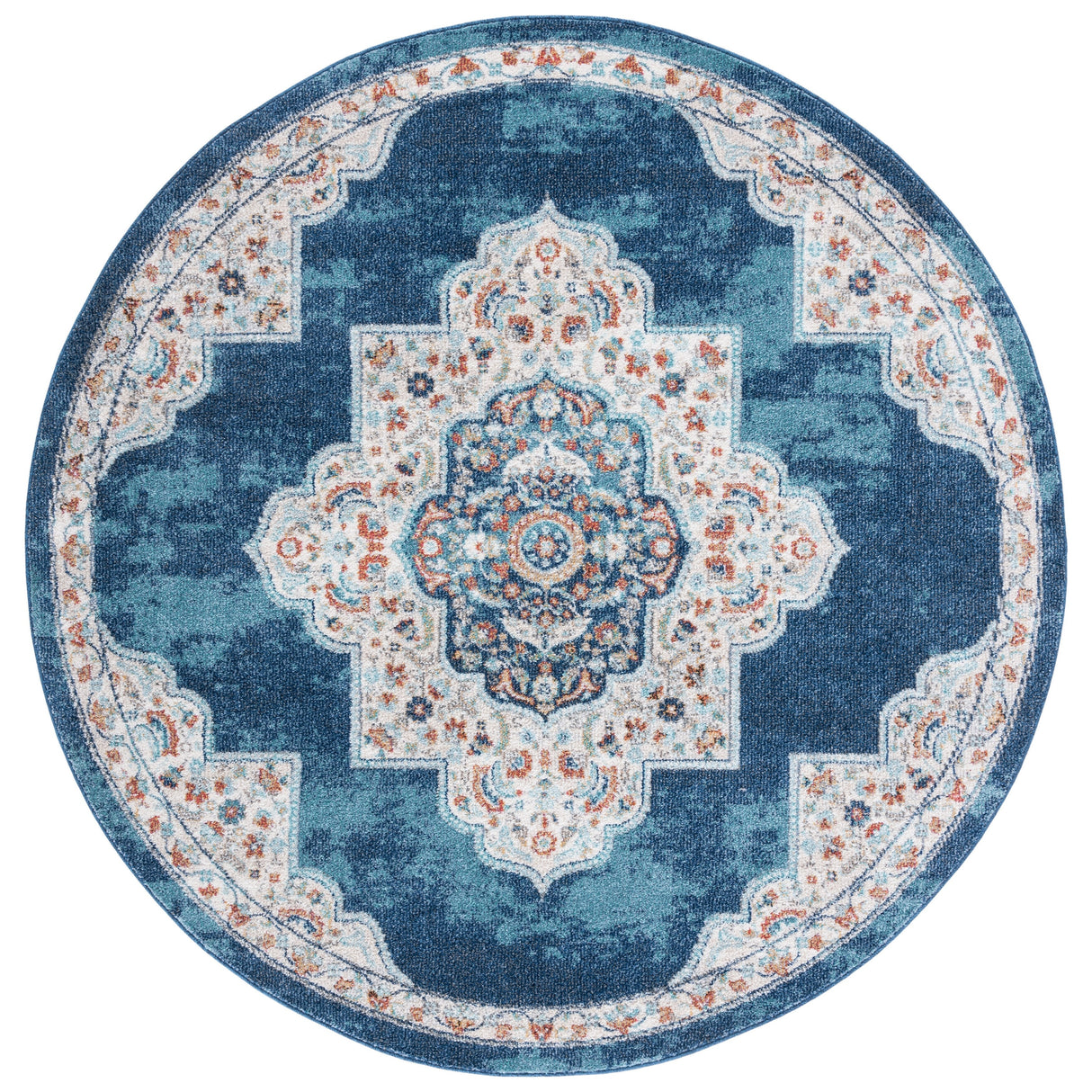 SAFAVIEH Phoenix Rosemary Medallion Distressed Rug