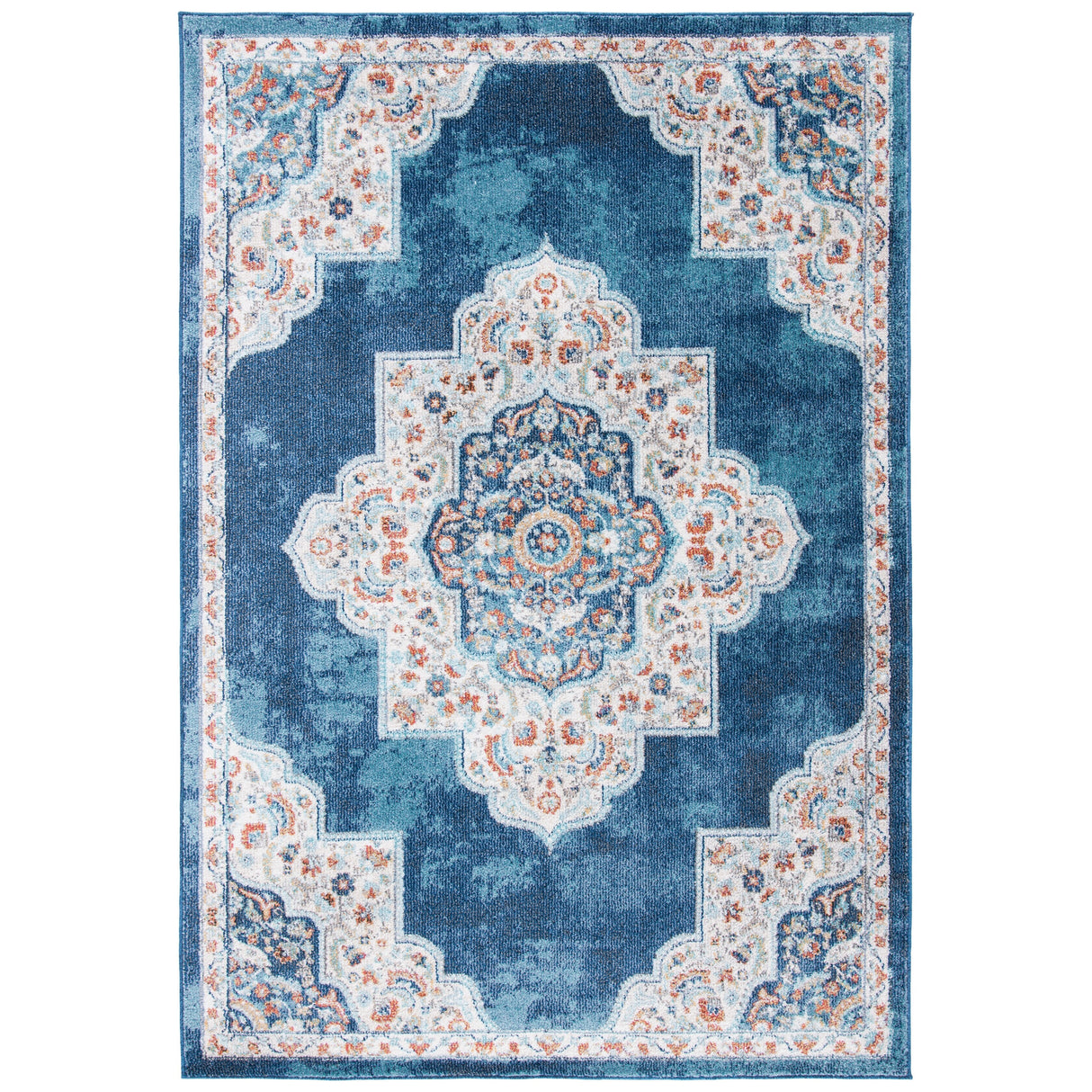 SAFAVIEH Phoenix Rosemary Medallion Distressed Rug