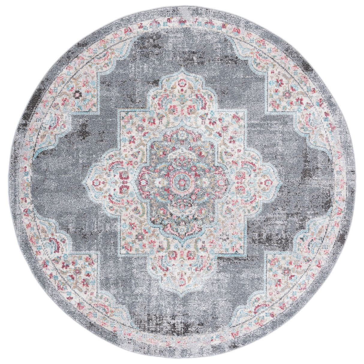 SAFAVIEH Phoenix Rosemary Medallion Distressed Rug