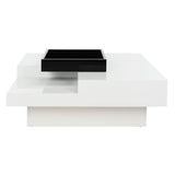 SAFAVIEH Phylis White/ Black Coffee Table - 35.4" x 35.4" x 11.8" - 35Wx35Dx12H