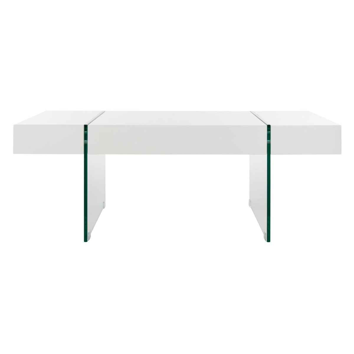 SAFAVIEH Pluma Glass Leg Rectangular Coffee Table - 43.3" W x 23.6" L x 15.7" H - 43Wx24Dx16H