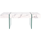 SAFAVIEH Pluma Glass Leg Rectangular Coffee Table - 43.3" W x 23.6" L x 15.7" H - 43Wx24Dx16H