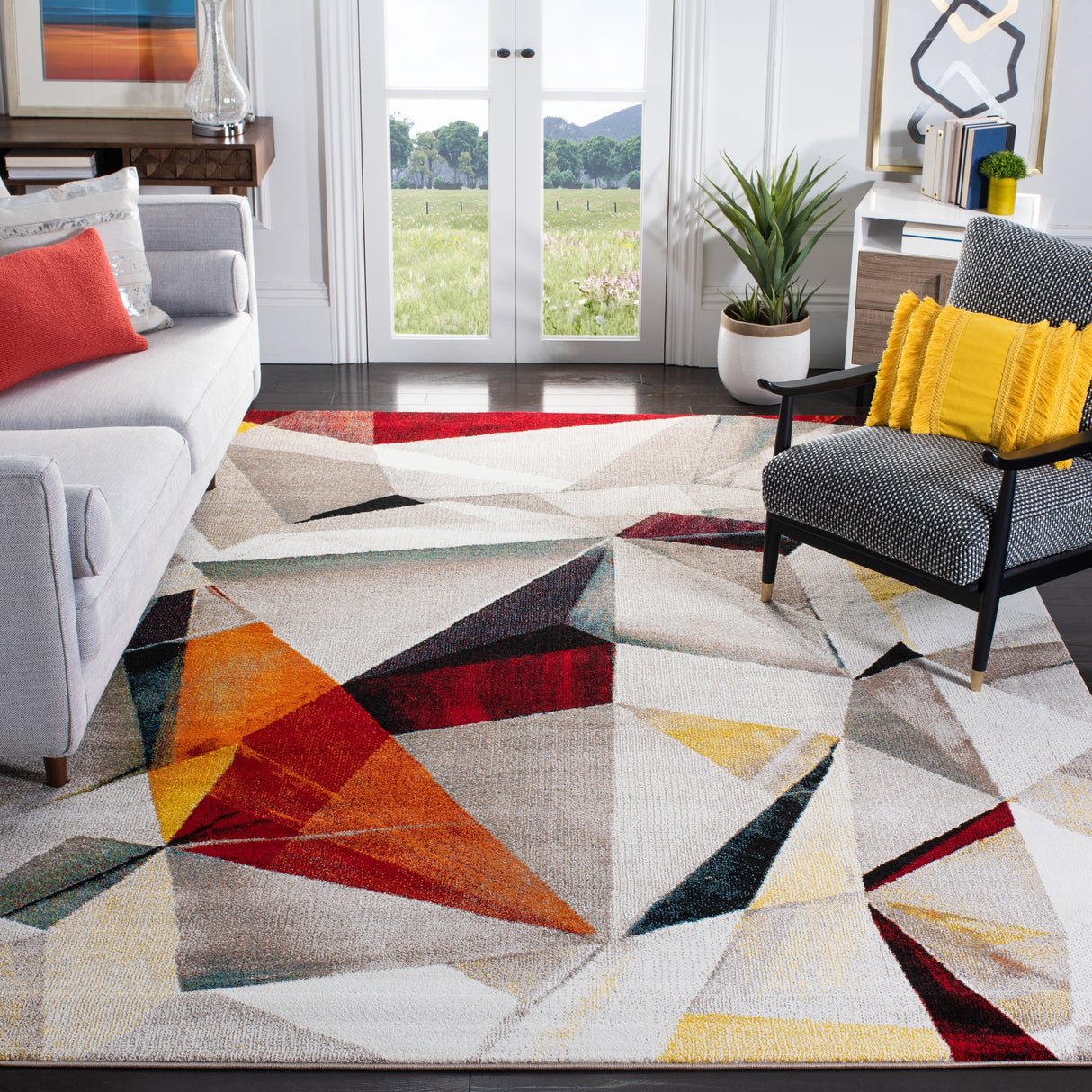 SAFAVIEH Porcello Akina Mid-Century Modern Abstract Rug