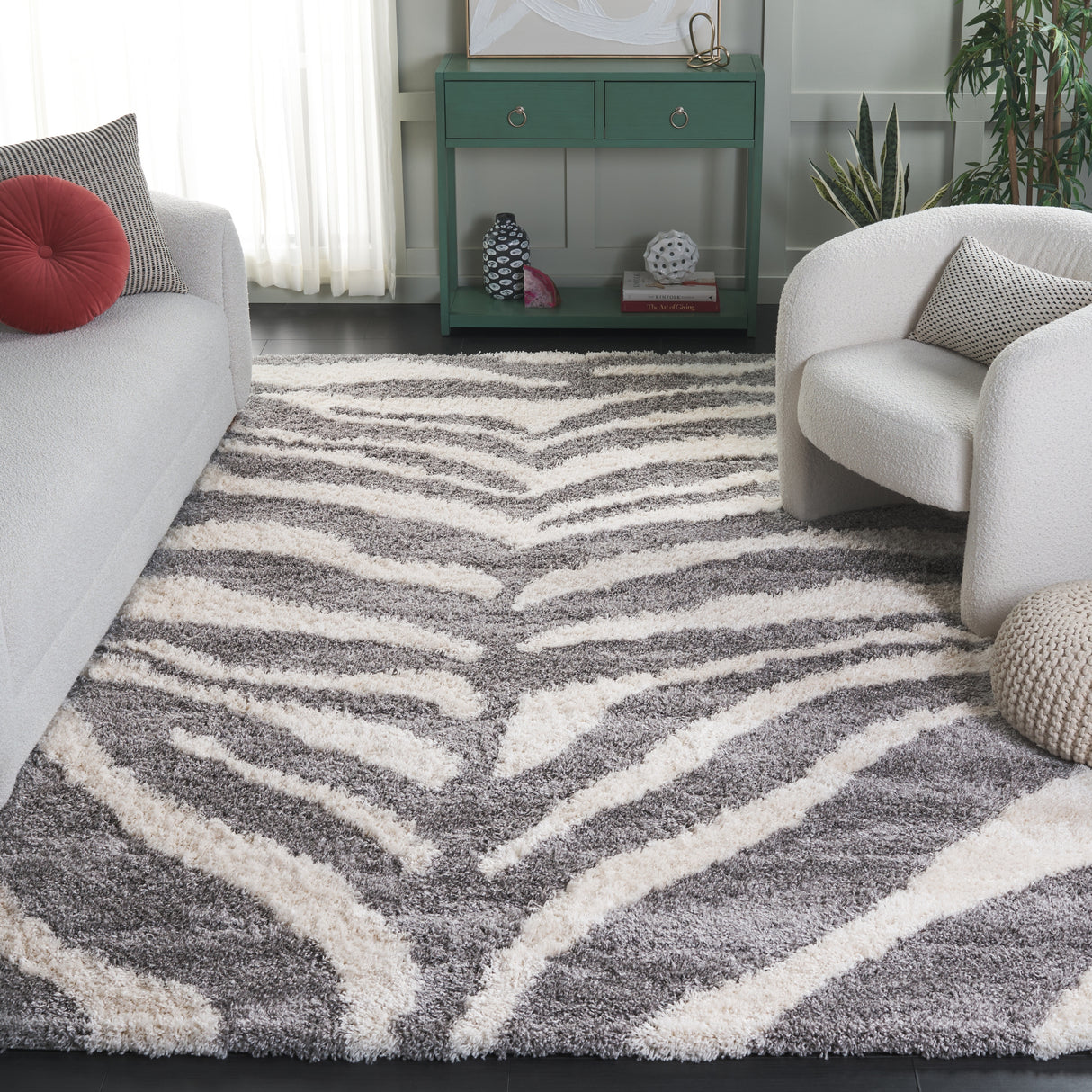 SAFAVIEH Portofino Shag Sjouk 2-inch Thick Rug