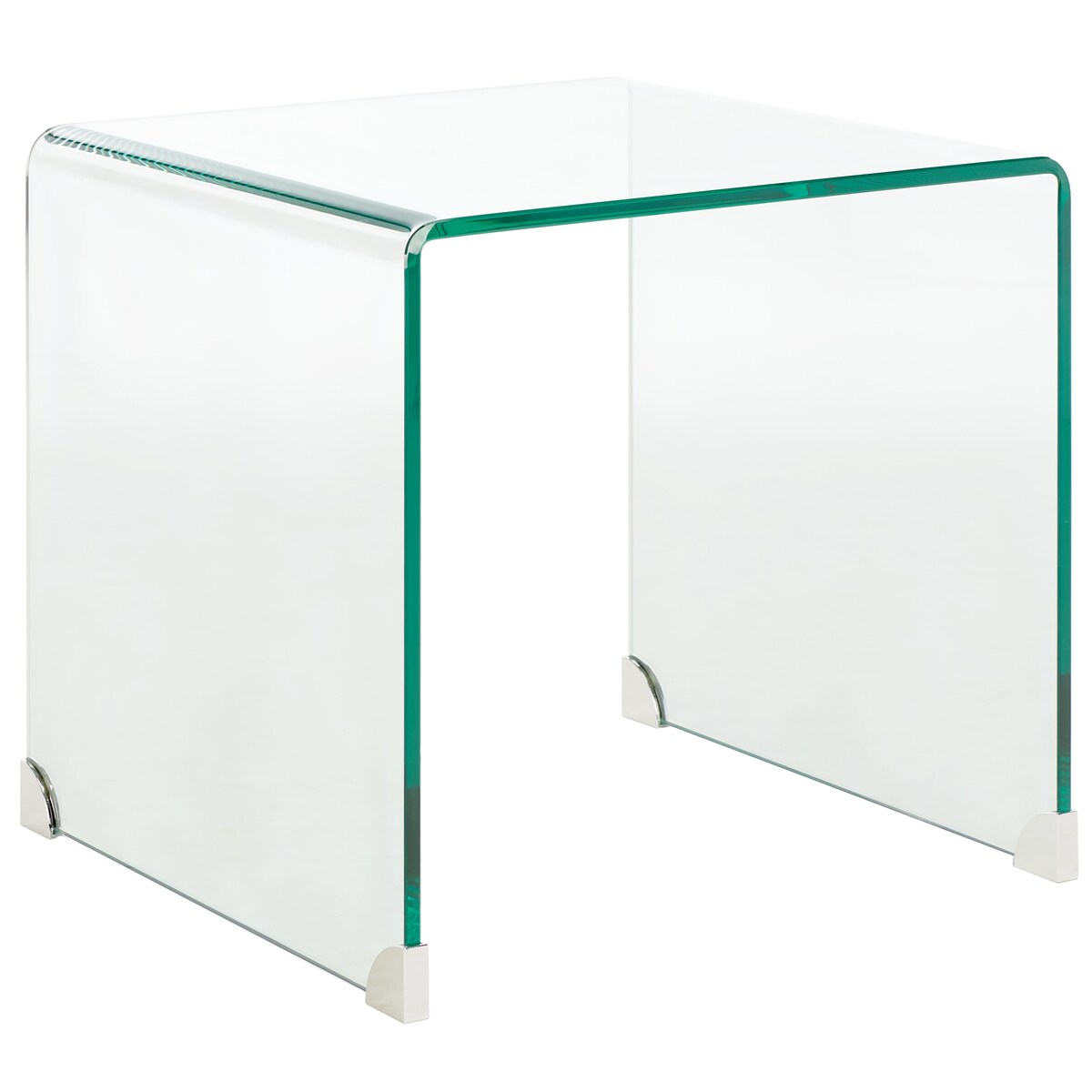 SAFAVIEH Rachael Tempered Glass Side Table - 20" W x 18" D x 19" H - 20Wx18Dx19H