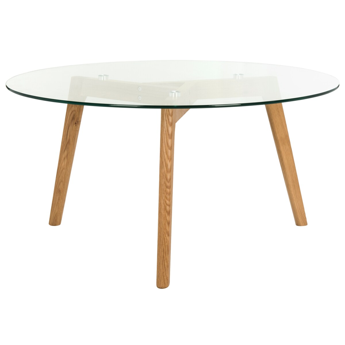 SAFAVIEH Rachelle Mid-Century Round Glass Coffee Table - 35.4" x 35.4" x 17.7" - 35Wx35Dx18H