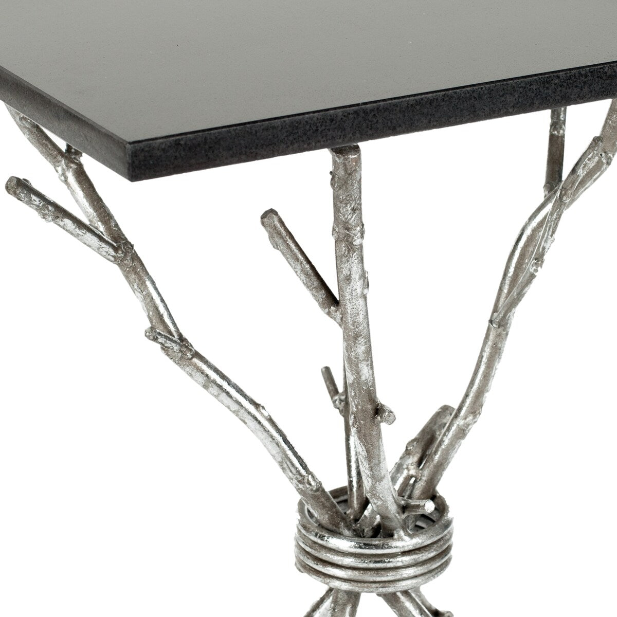 SAFAVIEH Rajka Hidden Treasures White Granite Brass Accent Table - 14Wx14Dx22H