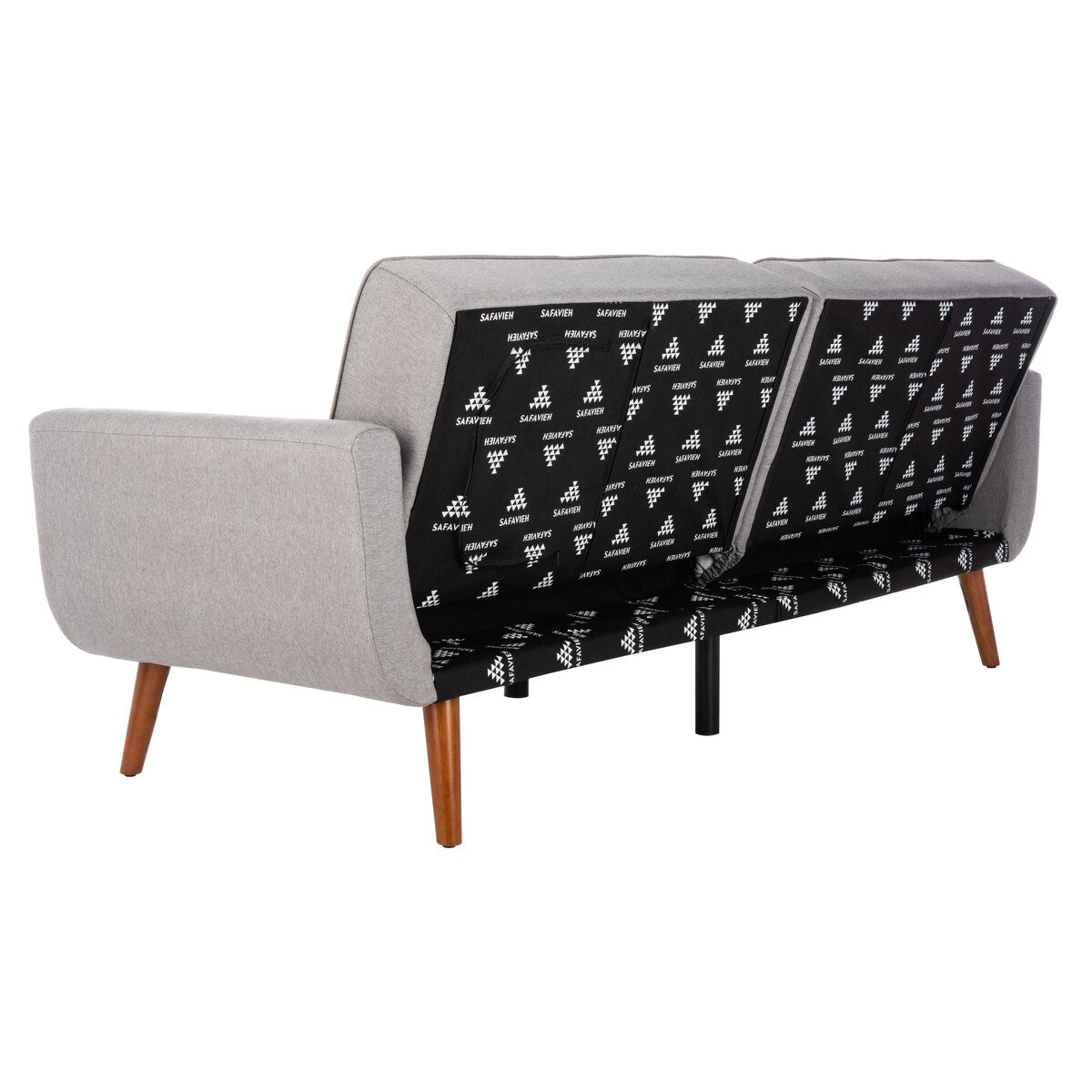 SAFAVIEH Rashida Mid-Century Foldable Futon Sofa Bed - 82.3" x 34.3" x 34.3"