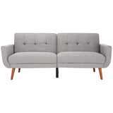 SAFAVIEH Rashida Mid-Century Foldable Futon Sofa Bed - 82.3" x 34.3" x 34.3"