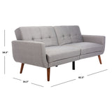 SAFAVIEH Rashida Mid-Century Foldable Futon Sofa Bed - 82.3" x 34.3" x 34.3"