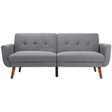 SAFAVIEH Rashida Mid-Century Foldable Futon Sofa Bed - 82.3" x 34.3" x 34.3"