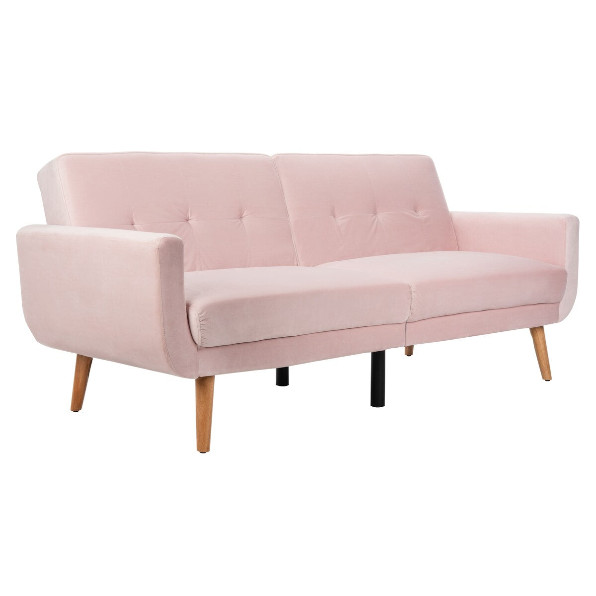 SAFAVIEH Rashida Mid-Century Foldable Futon Sofa Bed - 82.3" x 34.3" x 34.3"