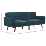 SAFAVIEH Rashida Mid-Century Foldable Futon Sofa Bed - 82.3" x 34.3" x 34.3"