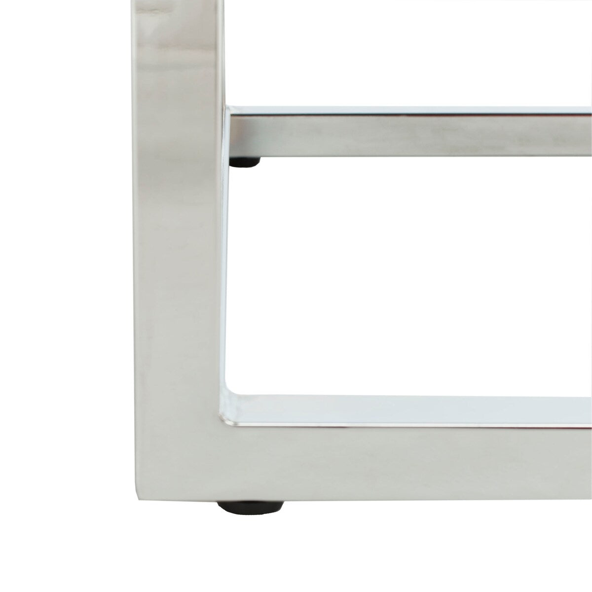 SAFAVIEH Reba White/ Chrome Square End Table - 19.6" x 19.6" x 20.5" - 20Wx20Dx21H