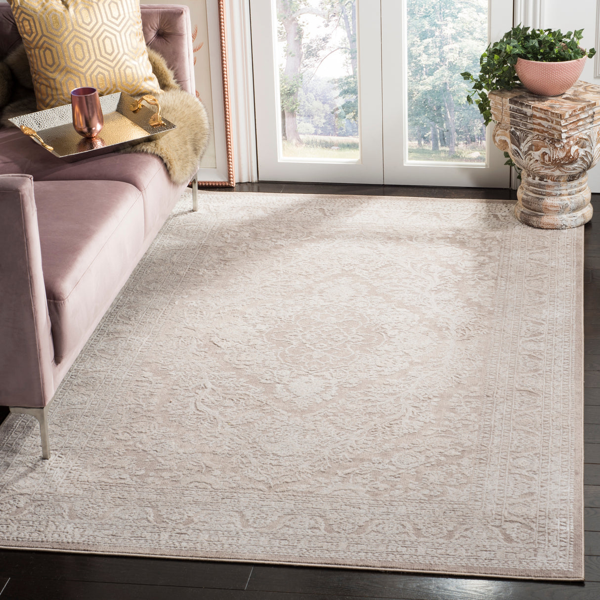 SAFAVIEH Reflection Emaline Modern Oriental Polyester Rug