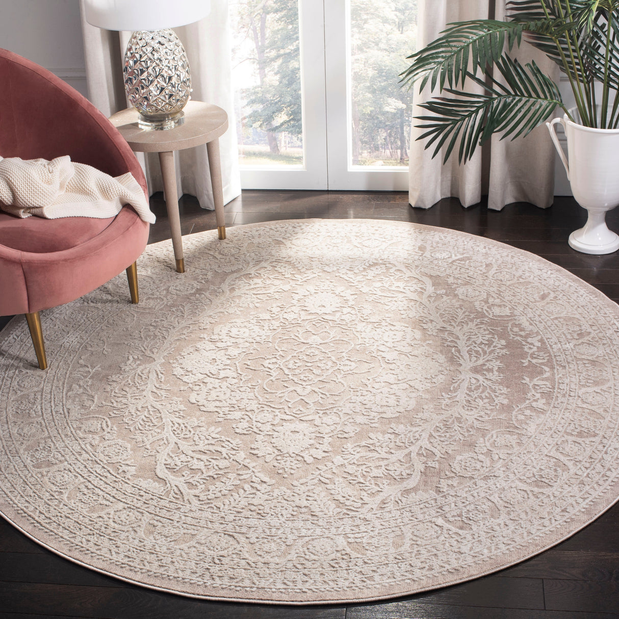 SAFAVIEH Reflection Emaline Modern Oriental Polyester Rug