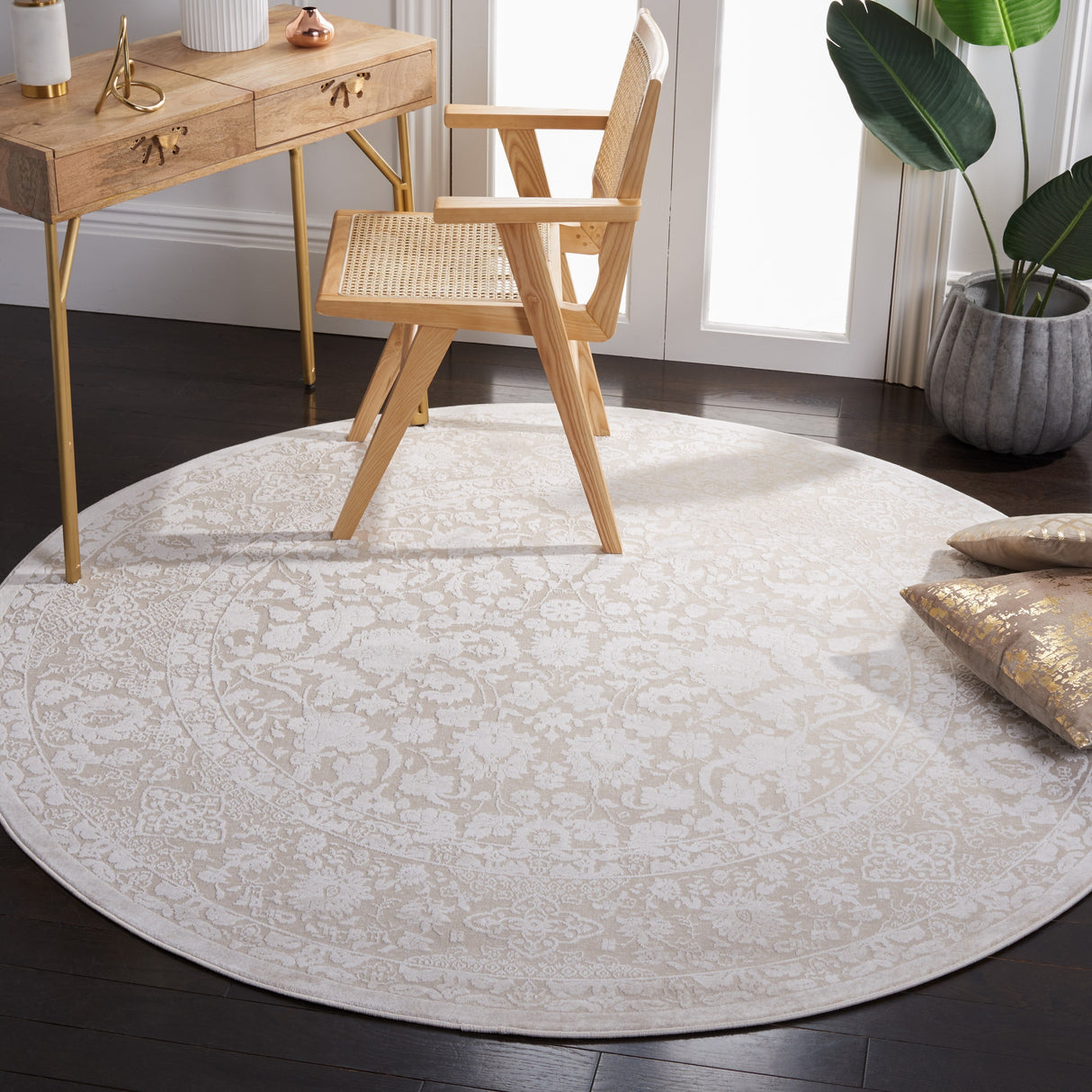 SAFAVIEH Reflection Eulah Modern Oriental Polyester Rug