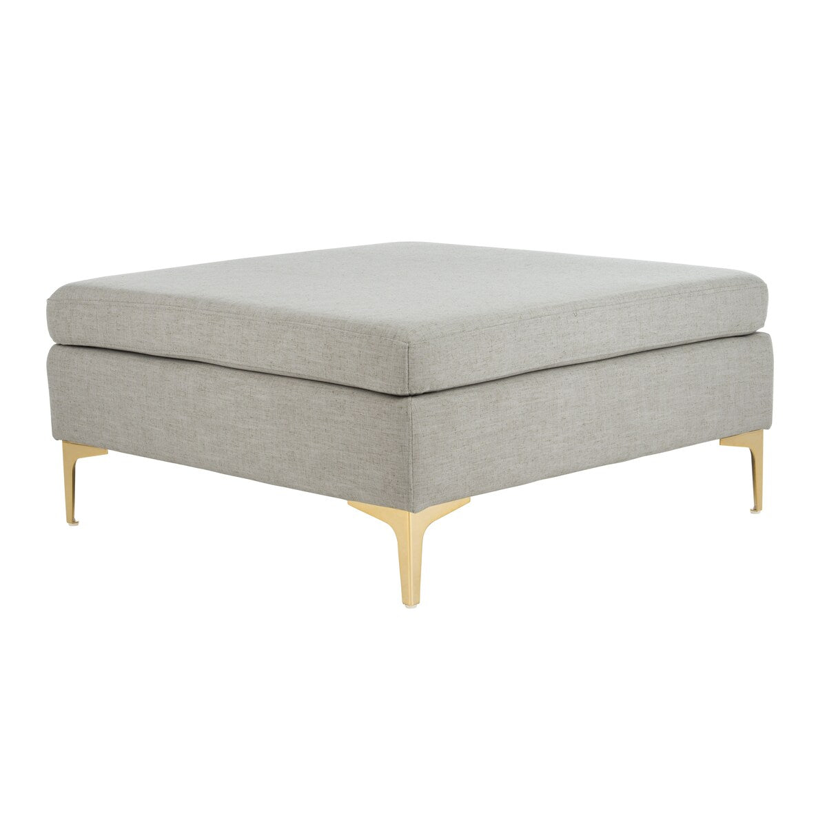 SAFAVIEH Reta Navy/ Brass Square Ottoman