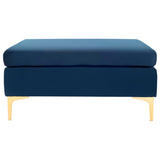 SAFAVIEH Reta Navy/ Brass Square Ottoman