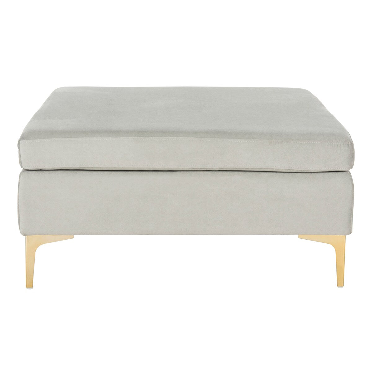 SAFAVIEH Reta Navy/ Brass Square Ottoman