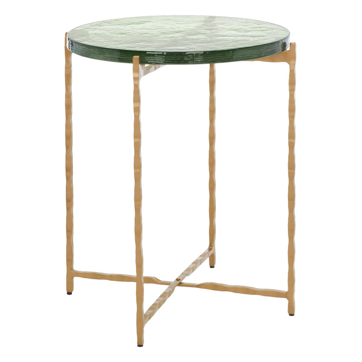 SAFAVIEH Reveka Round Glass Top Accent Table - 15 In. W x 15 In. D x 19 In. H - 15Wx15Dx19H