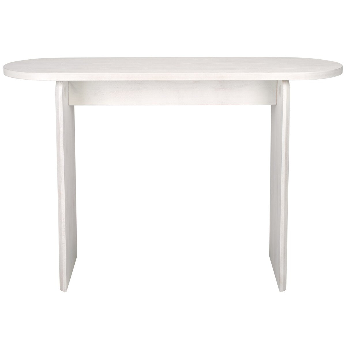 SAFAVIEH Rhea Ribbed Oval Top Console Table - 45.7 In. W x 15 In. D x 30.1 In. H - 46Wx15Dx30H