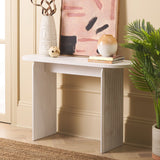 SAFAVIEH Rhea Ribbed Oval Top Console Table - 45.7 In. W x 15 In. D x 30.1 In. H - 46Wx15Dx30H