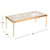 SAFAVIEH Rianda Palm Leaf Coffee Table - 24" x 47.5" x 18" - 24Wx48Dx18H