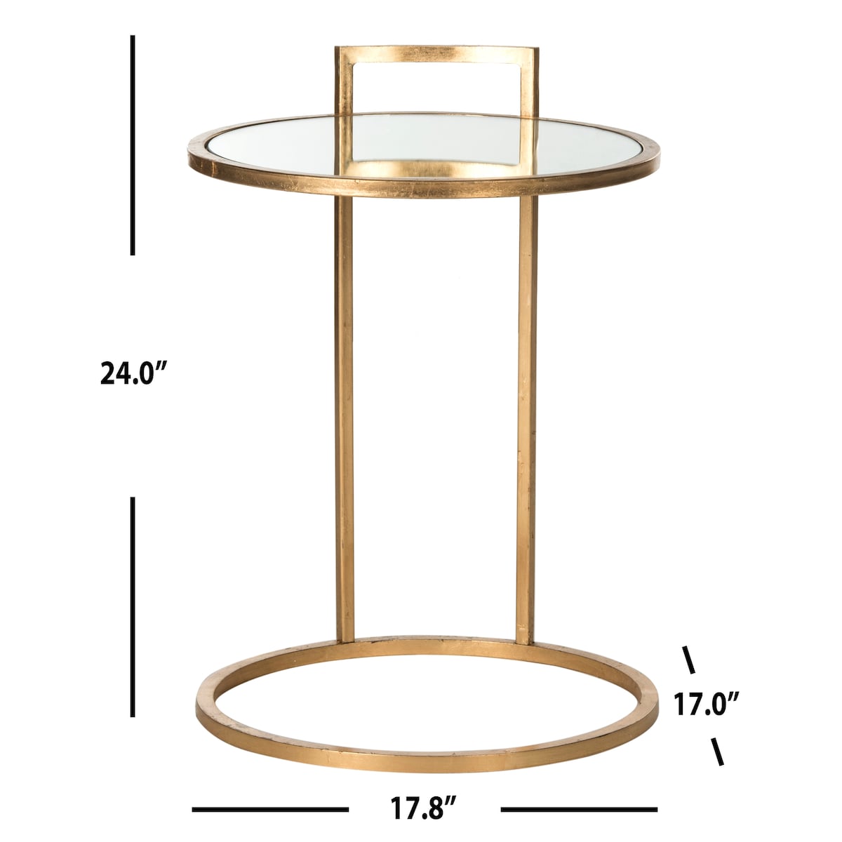 SAFAVIEH Richardis Antique Gold Leaf End Table - 17.8" x 17" x 24" - 18Wx17Dx24H