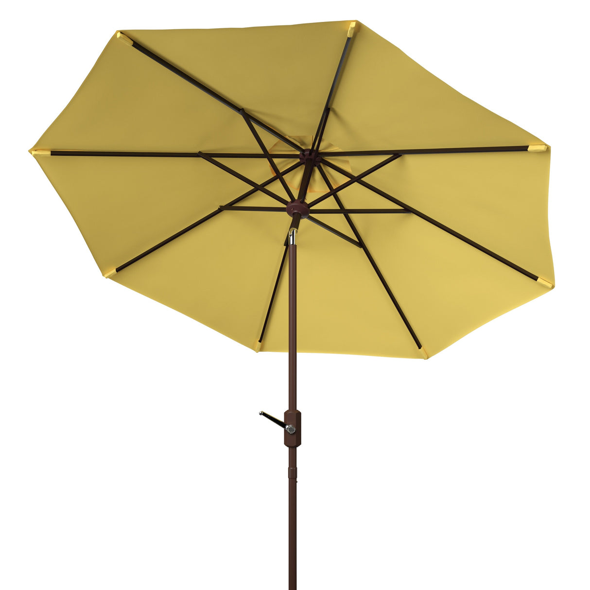 SAFAVIEH Rieta Aluminum Tilt And Crank 9-Foot Patio Umbrella, Base Not Included