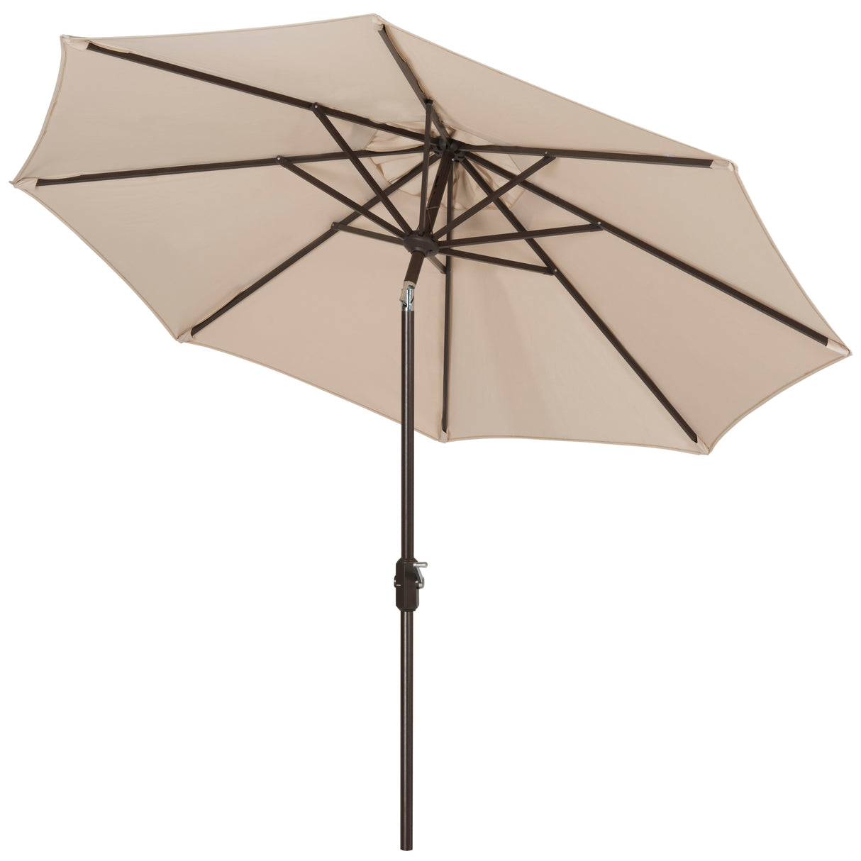 SAFAVIEH Rieta Aluminum Tilt And Crank 9-Foot Patio Umbrella, Base Not Included