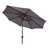 SAFAVIEH Rieta Aluminum Tilt And Crank 9-Foot Patio Umbrella, Base Not Included