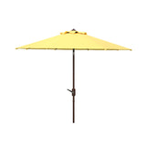 SAFAVIEH Rieta Aluminum Tilt And Crank 9-Foot Patio Umbrella, Base Not Included